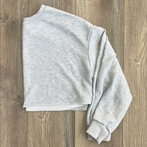 Gray Crewneck Crop Sweatshirt